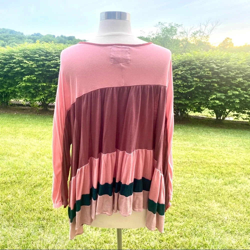 MEADOW RUE Anthro Colorblock Top - Picture 7 of 14